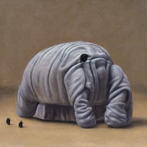 Image similar to tardigrade in style of vilhelm hammershoi