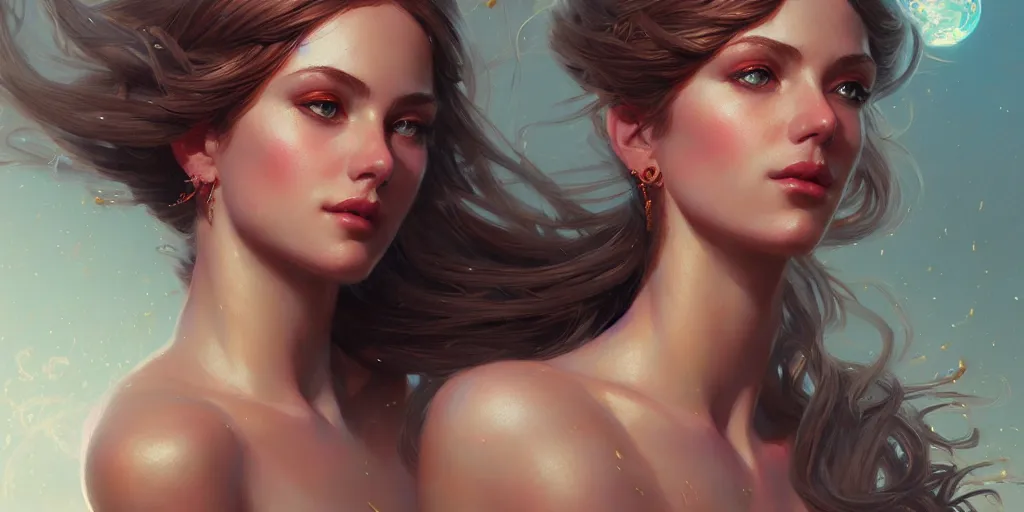 Prompt: portrait of a seductive aphrodite, half body, detailed intricate illustration, detailed illustration, hd, 4 k, digital art, overdetailed art, by greg rutkowski, by loish, complementing colors, trending on artstation, deviantart