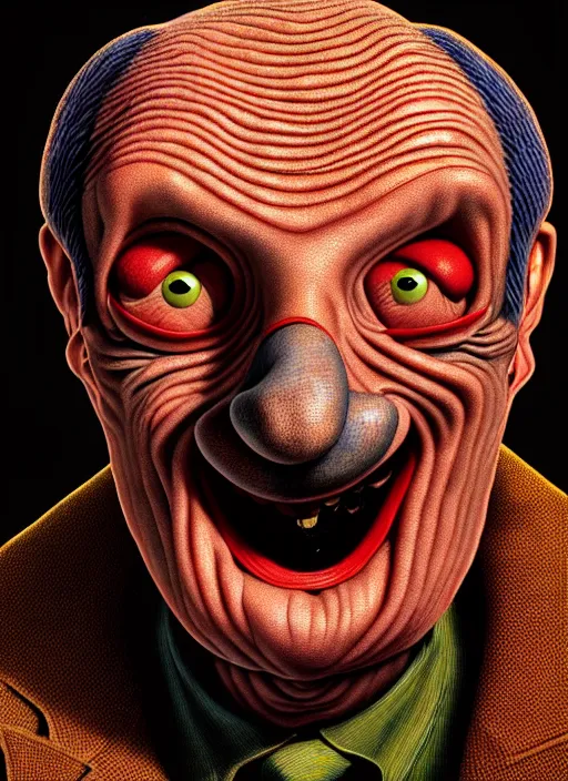 Prompt: detailed image of Mister Bean, by richard corben, rich deep colors. masterpiece . intricate artwork, very coherent symmetrical artwork, cinematic, hyper realism, high detail, octane render, unreal engine, 8k, Vibrant colors, Smooth gradients, High contrast, depth of field. by Katsuhiro Otomo, full body character drawing, inspired by Evangeleon, clean ink detailed line drawing, intricate detail, extremely detailed.