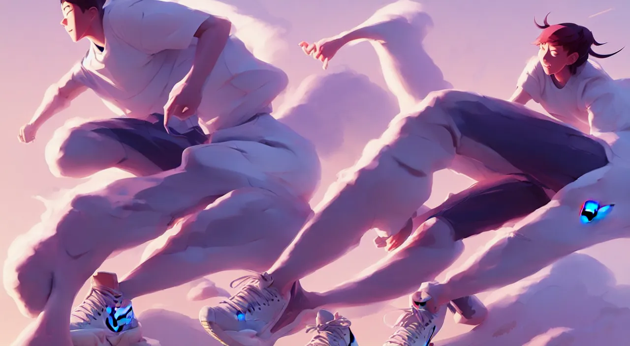 Image similar to newest collection of nike sneakers, in marble incrusted of legends official fanart behance hd by Jesper Ejsing, by RHADS, Makoto Shinkai and Lois van baarle, ilya kuvshinov, rossdraws global illumination