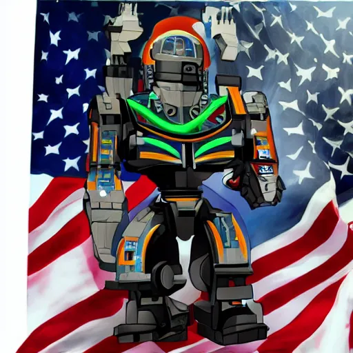 Image similar to Joe Biden in the style of Bionicle