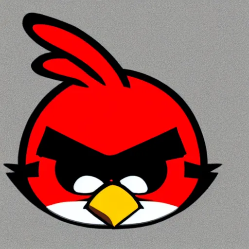 Image similar to drawing of red from angry birds wearing a gold chain