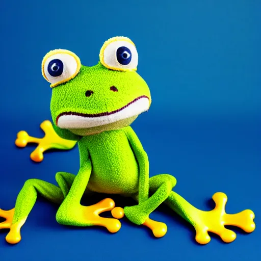 Image similar to frog wearing a sailor suit, studio photography,