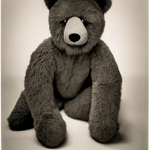 Prompt: teddy bear portrait photography Herb Ritts