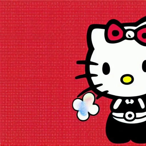 Prompt: hello kitty as the punisher, anime, cute, girly, kawaii, pink, hearts,