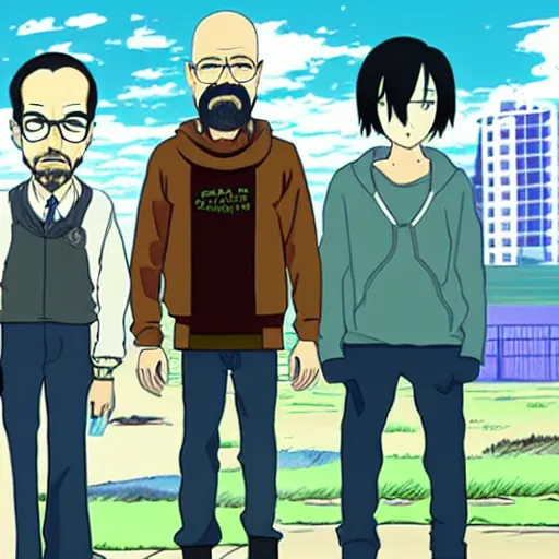 Prompt: Breaking bad as a Japanese Anime