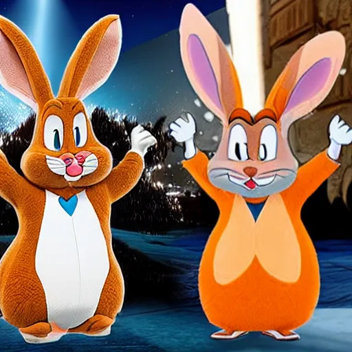 Image similar to big chungus bugs bunny in real life