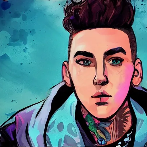 Prompt: the music artist blackbear as a character in apex legends