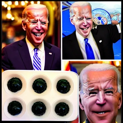 Image similar to joe biden made out of jello