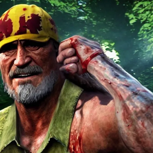 Image similar to Hulk hogan in the last of us 2 4K quality super realistic