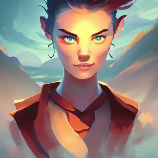 Image similar to face icon stylized minimalist magic : the gathering, loftis, cory behance hd by jesper ejsing, by rhads, makoto shinkai and lois van baarle, ilya kuvshinov, rossdraws global illumination