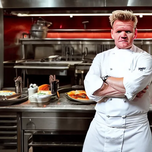 Image similar to gordon ramsay having a mental breakdown over the lamb sauce