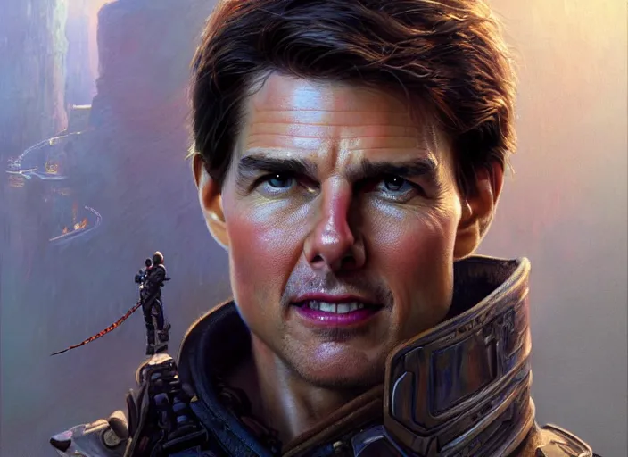 Prompt: tom cruise as oscar diggs, intricate, d & d, fantasy, art nouveau, digital painting, trending on artstation, sharp focus, wide shot, illustration, global illumination, ray tracing, art by artgerm and greg rutkowski and ruan jia