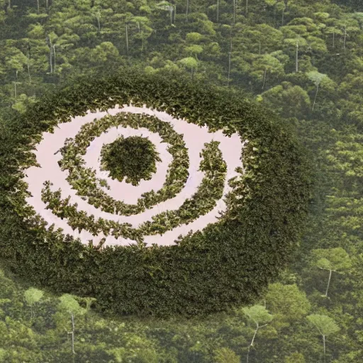 Prompt: an architectural plan of a labyrinth of the deforestation in amazona crisis, 1 : 1 0 0 scale