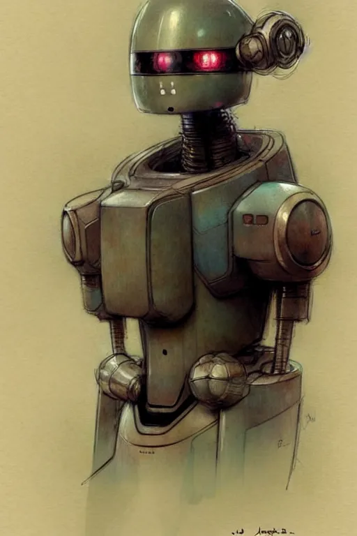 Image similar to (((((2050s servant android robot art . muted colors.))))) by Jean-Baptiste Monge !!!!!!!!!!!!!!!!!!!!!!!!!!!