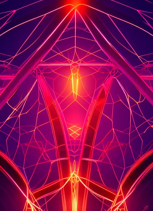 Image similar to symmetry!! product render abstract mathematical, glowing lights!! intricate elegant, highly detailed, digital painting, artstation, concept art, smooth, sharp focus, illustration