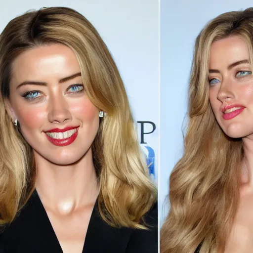 Image similar to uhd, high resolution photography of woman, genetic combination of donald trump and amber heard face, amber heard body, donald trump face, symmetrical upper body, body focus