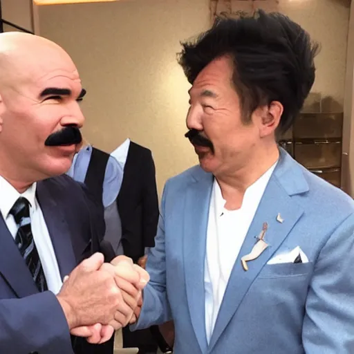 Image similar to white steve harvey meeting japanese steve harvey, inside steve harvey mustache