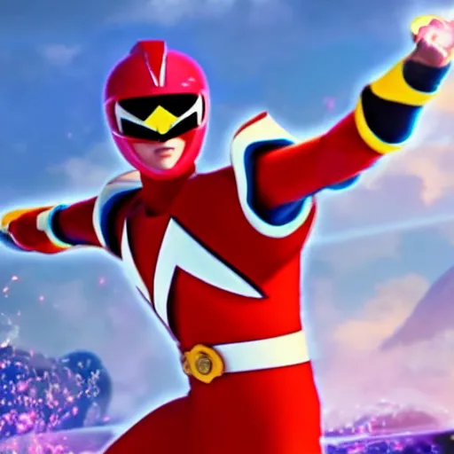 Image similar to The secret seventh power ranger, digital animation movie still photography from the show Power Rangers New Generation, Pixar studio