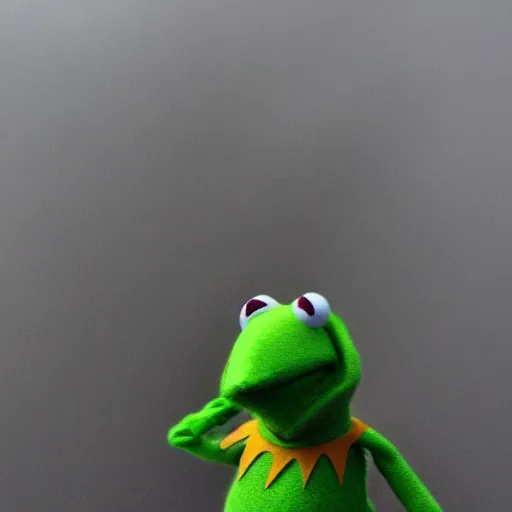 Image similar to Kermit the Fog made of fog and mist