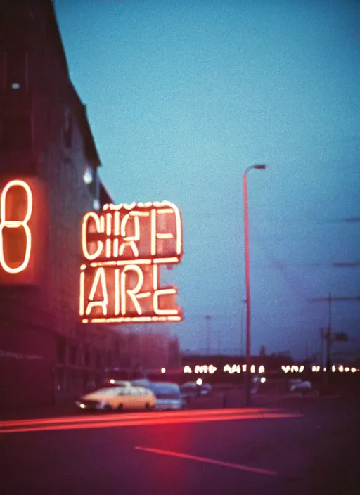 Image similar to Waiting in the car Waiting for the ride in the dark At night the city grows Look at the horizon glow Drinking in the lounge Following the neon signs Waiting for a word Looking at the milky skyline The city is my church It wraps me in its blinding twilight, cinestill 800