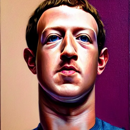 Intricate Five Star Mark Zuckerberg Facial Portrait By | Stable ...