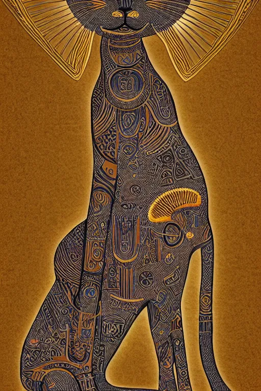 Image similar to bastet a true goddess of all cats, symmetry, awesome exposition, very detailed, highly accurate, 8 k