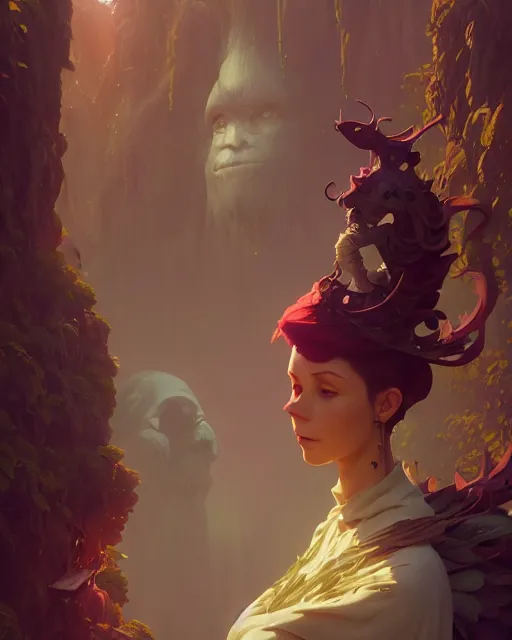 Image similar to highly detailed vfx portrait of a fantasy magic, unreal engine, greg rutkowski, loish, rhads, beeple, makoto shinkai and lois van baarle, ilya kuvshinov, rossdraws, tom bagshaw, alphonse mucha, global illumination, detailed and intricate environment