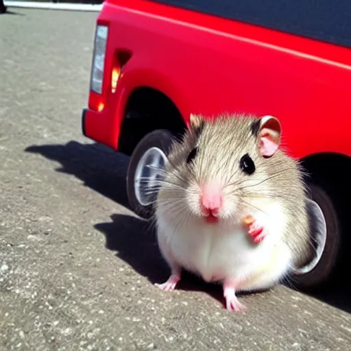 Image similar to fusion between hamster and truck