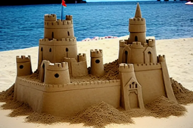 Image similar to a completed sand castle