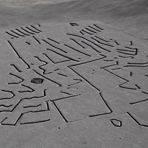 Image similar to Nazca lines representing AI