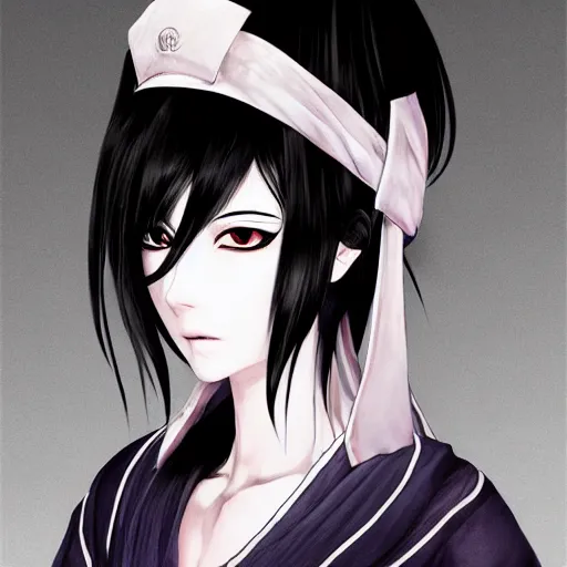 Image similar to heroine, beautiful, sui ishida with black hair art manga, hyperrealistic, highly detailed, a real photographic, digital art, 8 k, character, realistic, portrait, female samurai, symatrical, dark atmospheric lighting, manga style, artstation, symetric, lineart