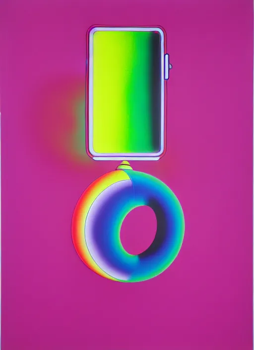 Prompt: inflate phone by shusei nagaoka, kaws, david rudnick, airbrush on canvas, pastell colours, cell shaded, 8 k