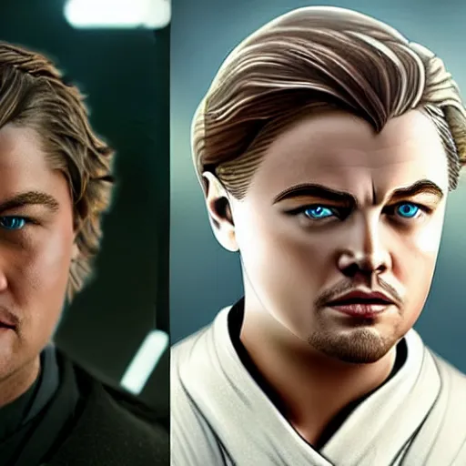 Image similar to leonardo dicaprio as anakin skywalker realistic