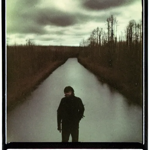 Image similar to polaroid invasion by the deep ones Tarkovsky