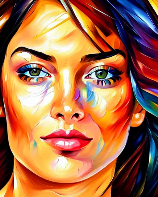 Image similar to girl artwork by leonid afremov, artwork by sandra chevrier golden hour, illustration, highly detailed, simple, smooth and clean vector curves, no jagged lines, vector art, smooth, artstation