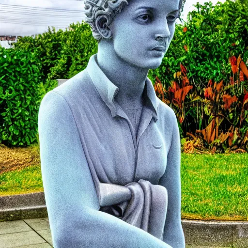 Prompt: vaporwave statue by Peter Stephens