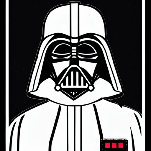 Image similar to Darth Vader designed in the style of Daft Punk