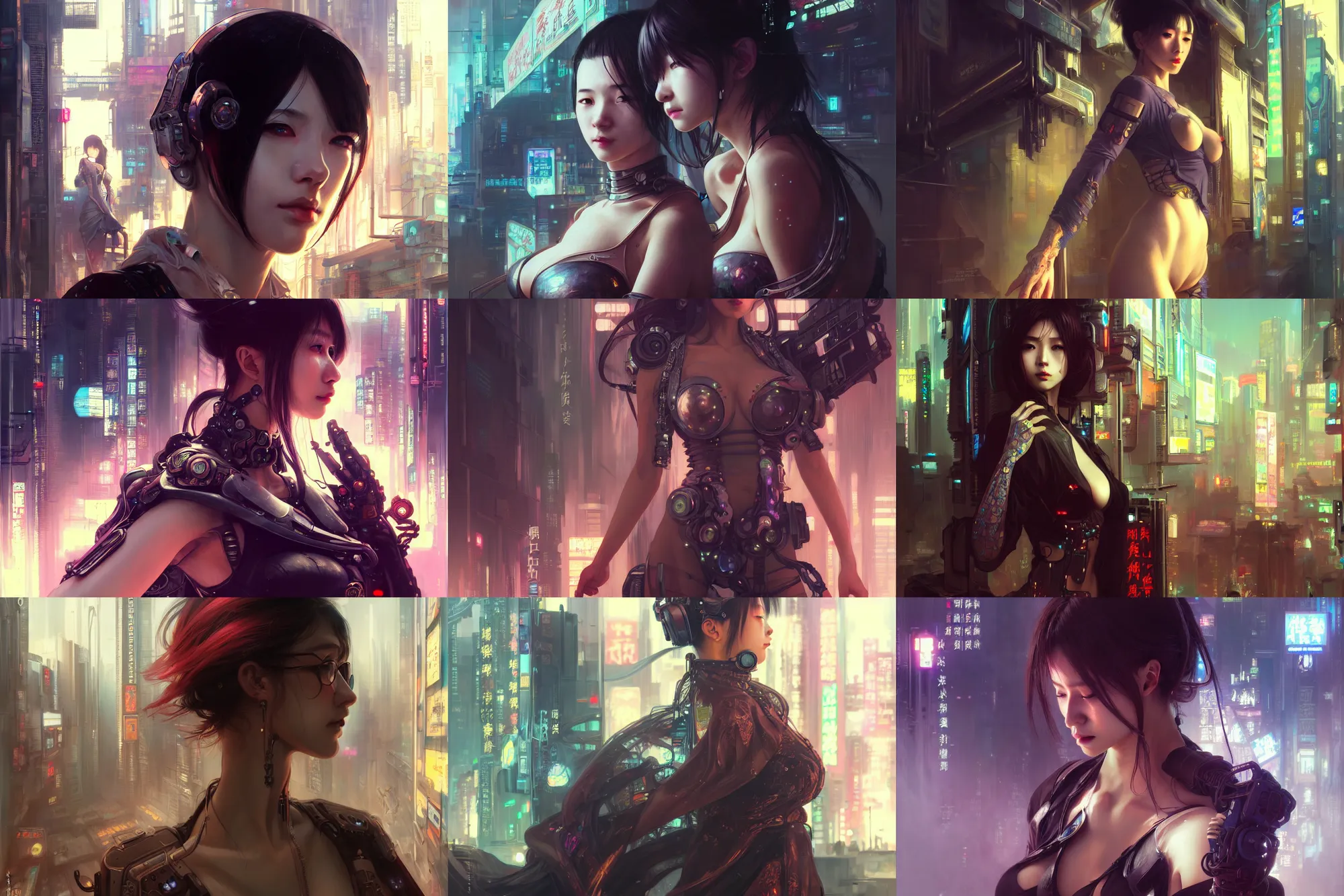 Prompt: ultra realistic beautiful cyberpunk kowloon techno art, beautiful alluring anime woman, sci - fi, fantasy, intricate, elegant, highly detailed, digital painting, artstation, concept art, smooth, sharp focus, illustration, art by wlop and artgerm and alphonse mucha and tian zi and krenz cushart and greg rutkowski