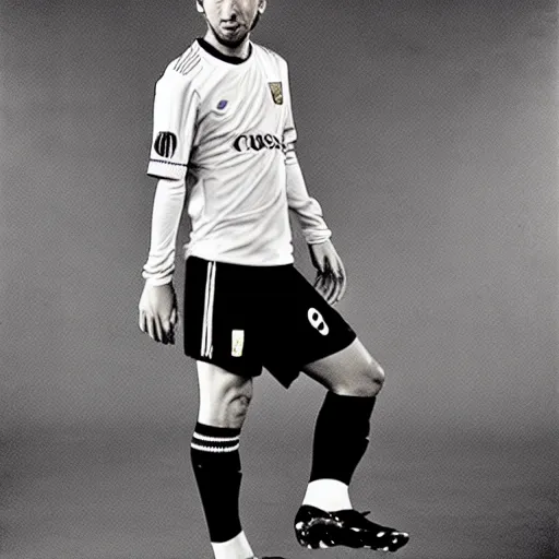 Image similar to a portrait of lionel messi by nobuyoshi araki