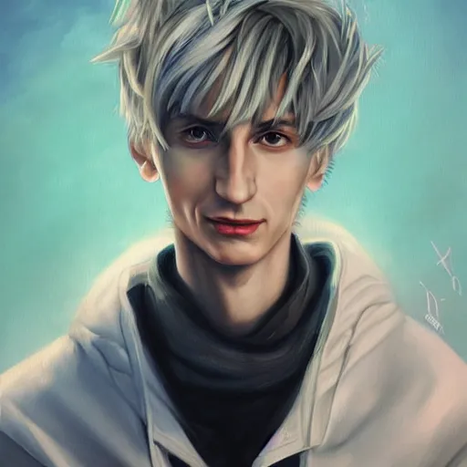 Image similar to Anna Dittmann painting of xqc, trending on art station