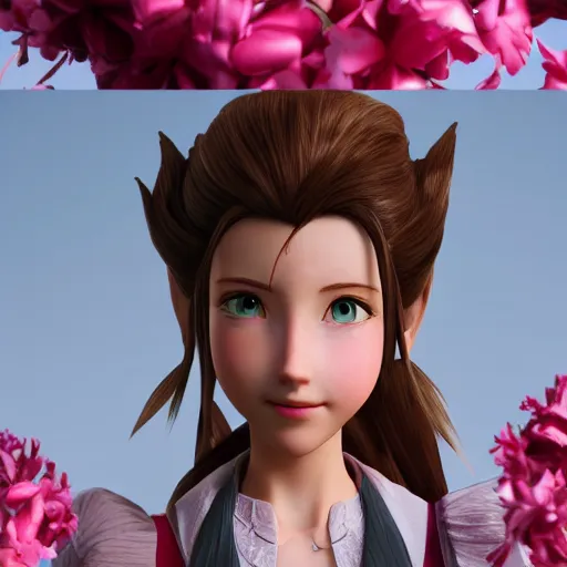 Image similar to aerith gainsborough, highly detailed, 4 k