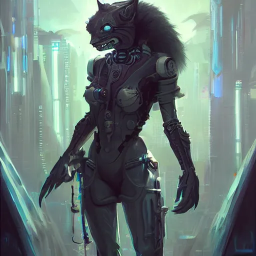 Image similar to portrait of a beautiful cybernetic werewolf, cyberpunk concept art by pete mohrbacher and artgerm and wlop and greg rutkowski and deathburger, digital art, highly detailed, intricate, sci-fi, sharp focus, Trending on Artstation HQ, deviantart, unreal engine 5, 4K UHD image