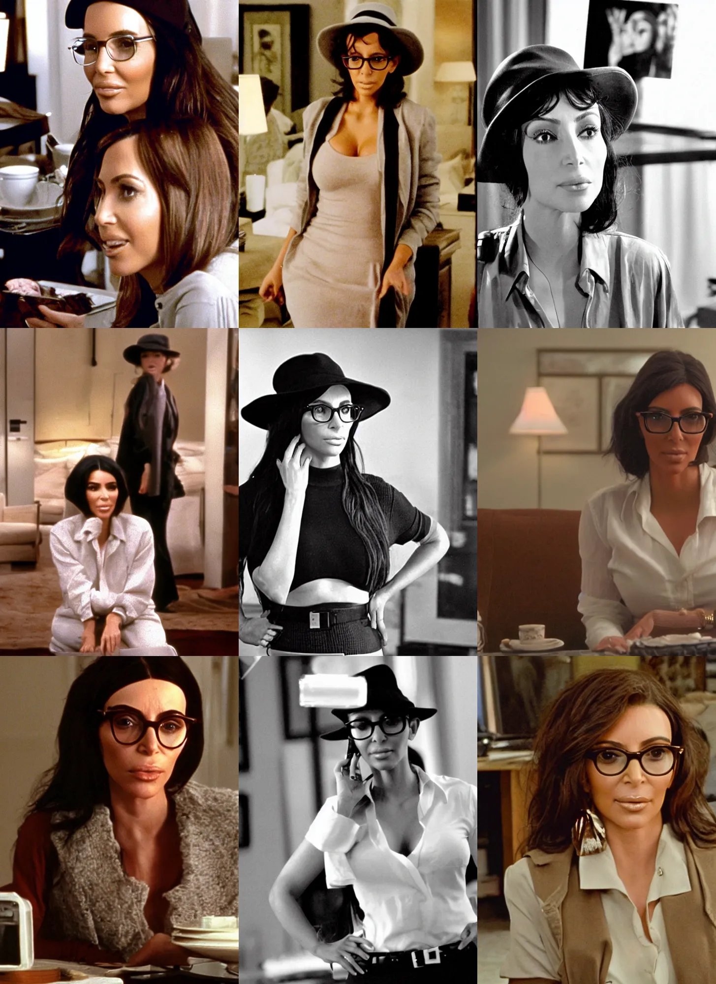 Prompt: !dream film still of kim kardashian as Annie Hall in the movie Annie Hall,