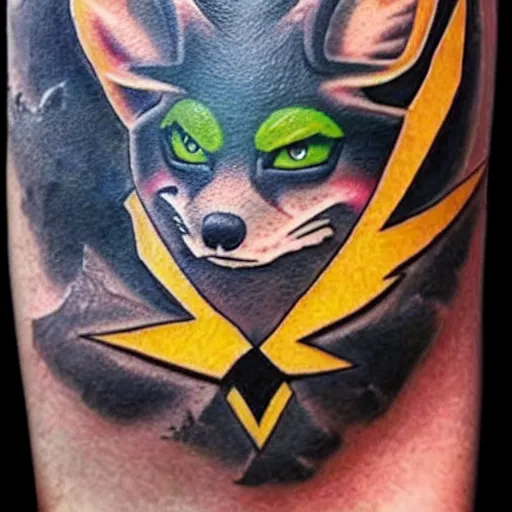 Image similar to an amazing tattoo of star fox