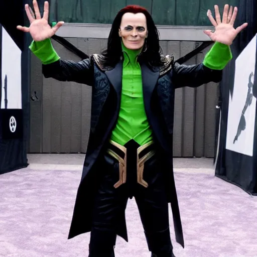 Image similar to marvel's loki played by michael jackson