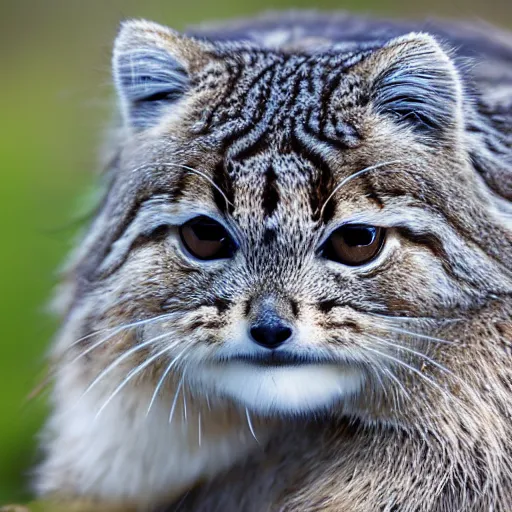 Image similar to pallas cat extreme closeup