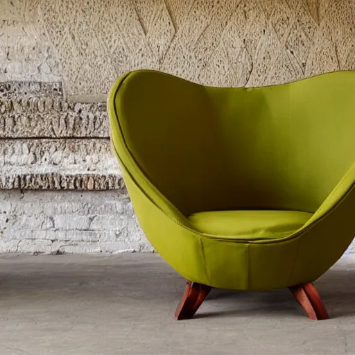 Image similar to armchair in the shape of an avocado