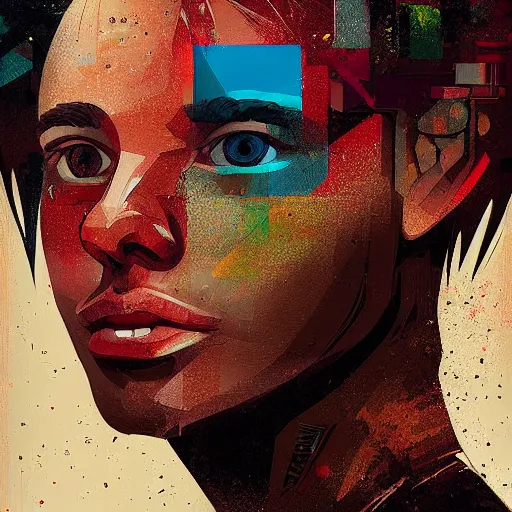 Image similar to A stunning portrait of a character by Petros Afshar