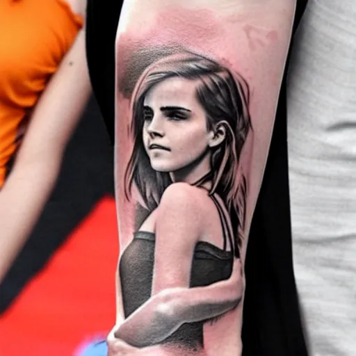 Image similar to tattoo of emma watson on arm